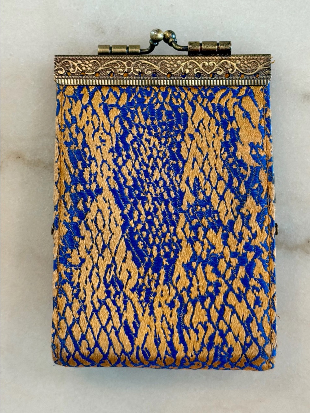 Cathayana Animal Print Silk Brocade Wallet VINTAGE w RFID protect theft EUC - Picture 7 of 11